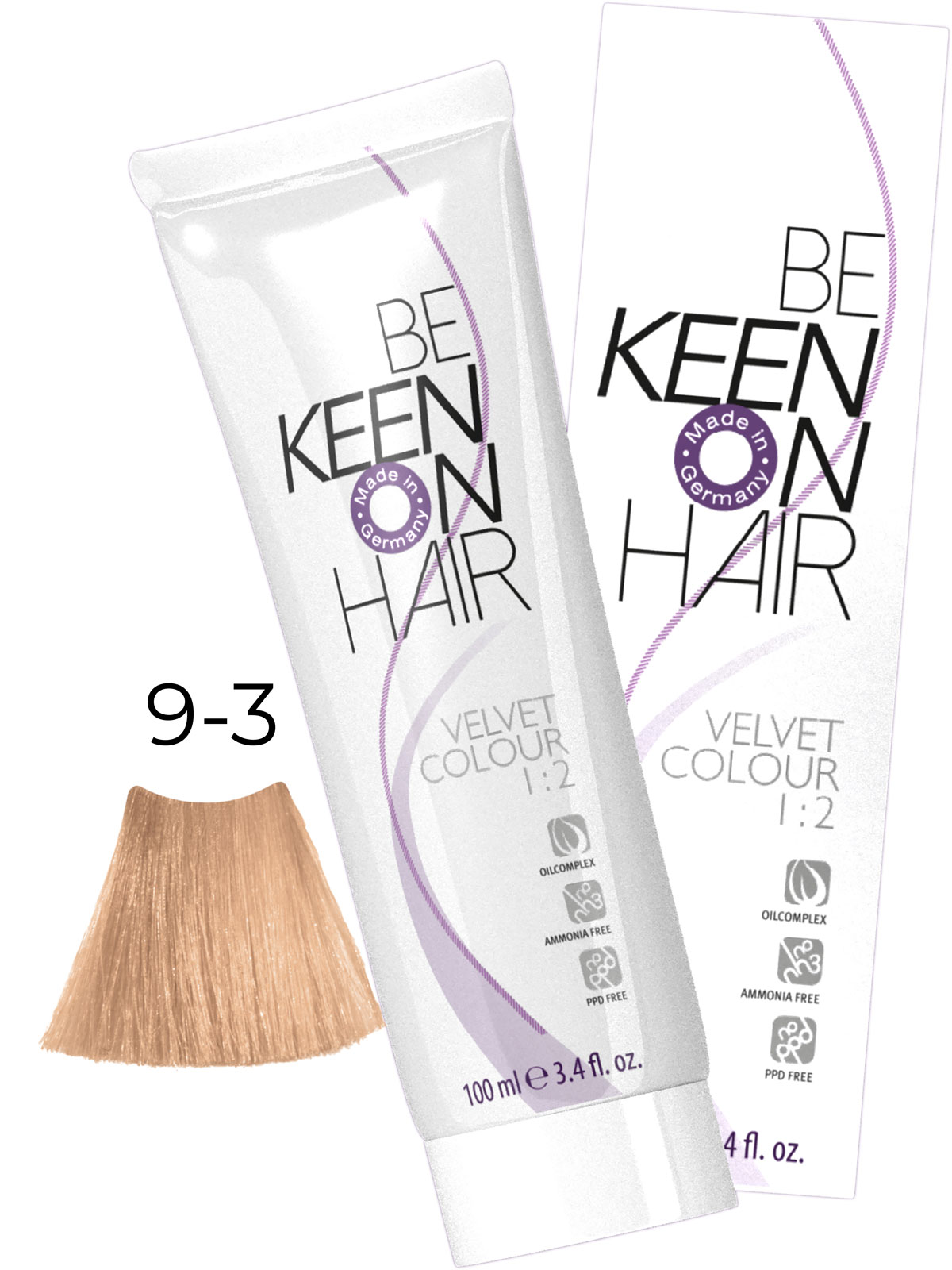 Крем-краска без аммиака VELVET COLOUR 9.3 Hellblond Gold/Светло-золотистый блондин