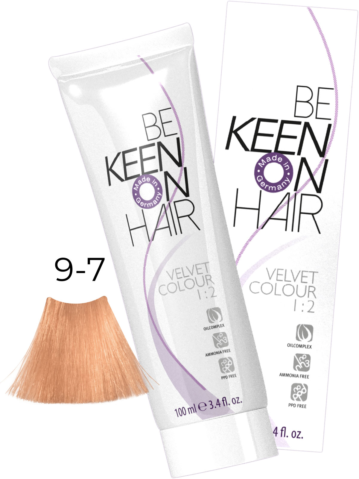 Крем-краска без аммиака VELVET COLOUR 9.7 Hellblond Braun/Светло-коричневый блондин