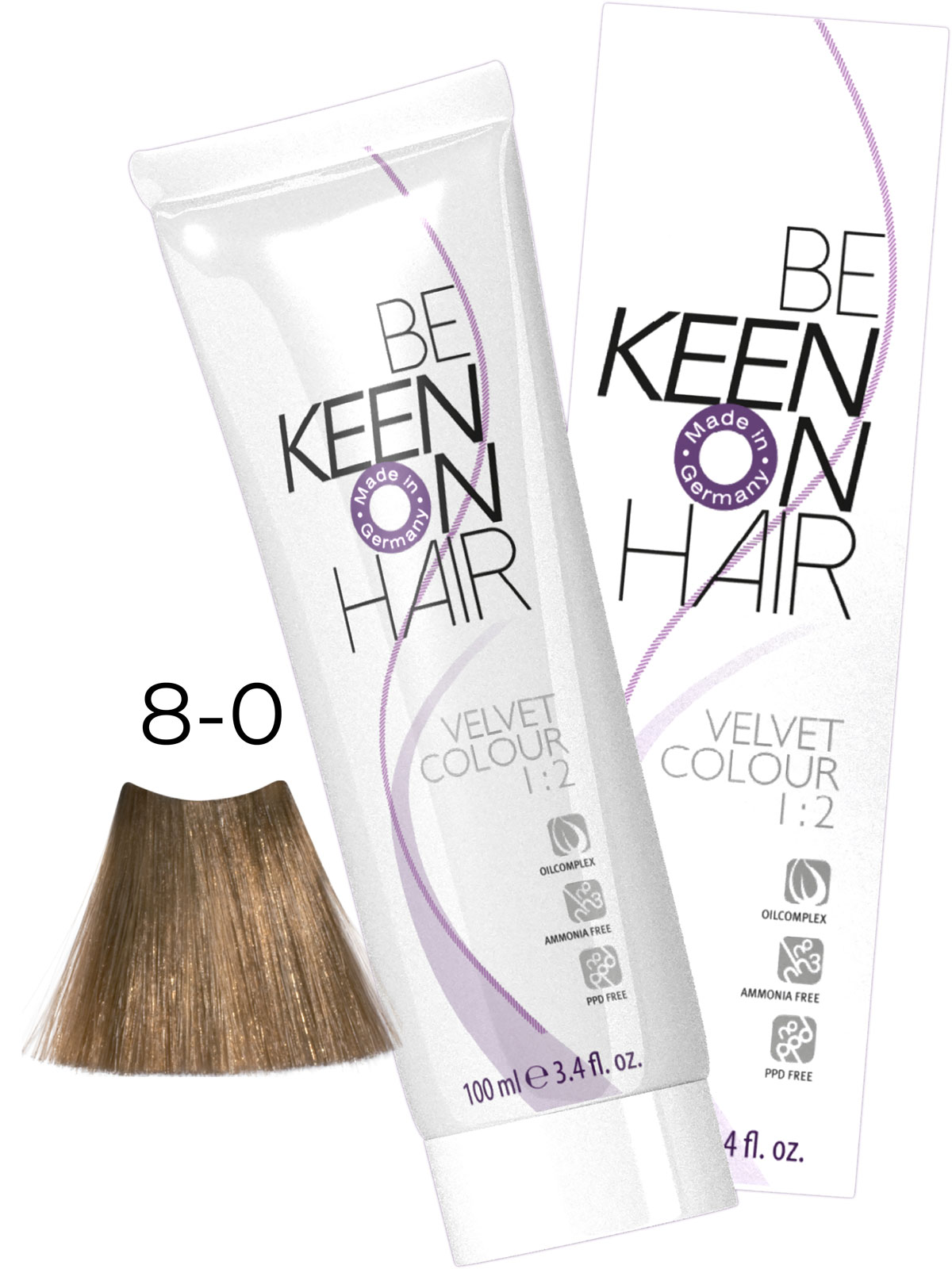 Крем-краска без аммиака VELVET COLOUR 8.0 Blond/Блондин